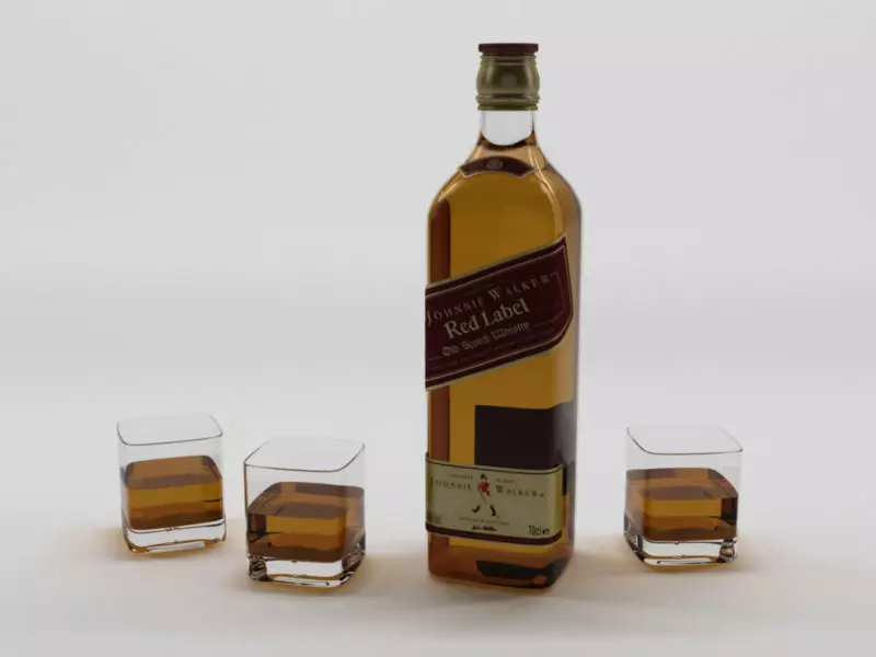 Scotch Johnnie Walker 3D model_0