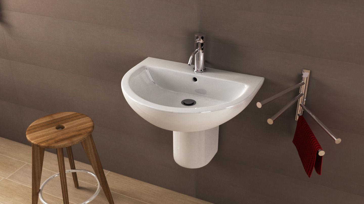 Ideal standard Arc washbasin N41   3D model_1