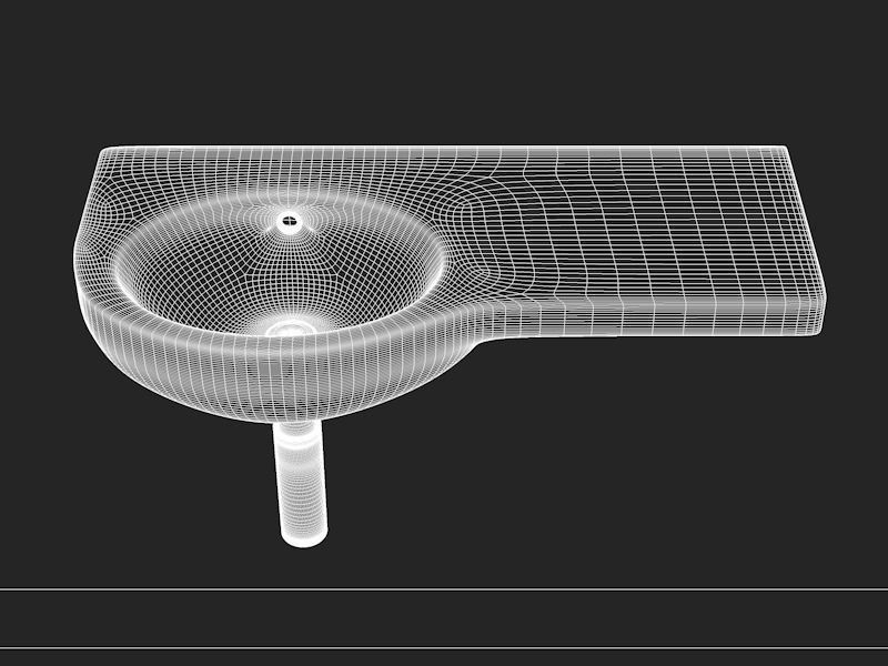 Ideal standard Small washbasin N30 3D model_2