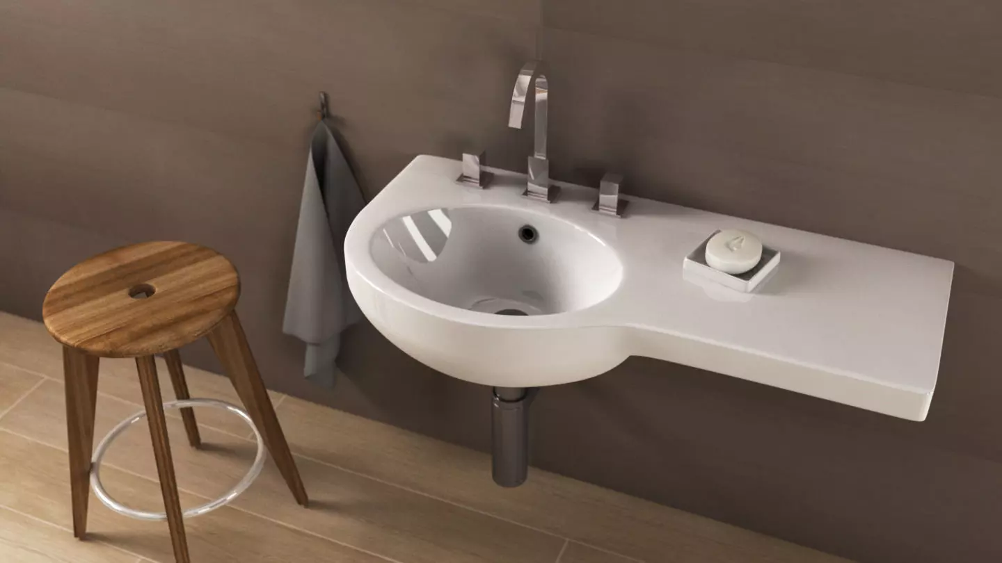 Ideal standard Small washbasin N30 3D model_0
