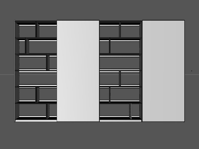 B and B Bookcase 3D model_5
