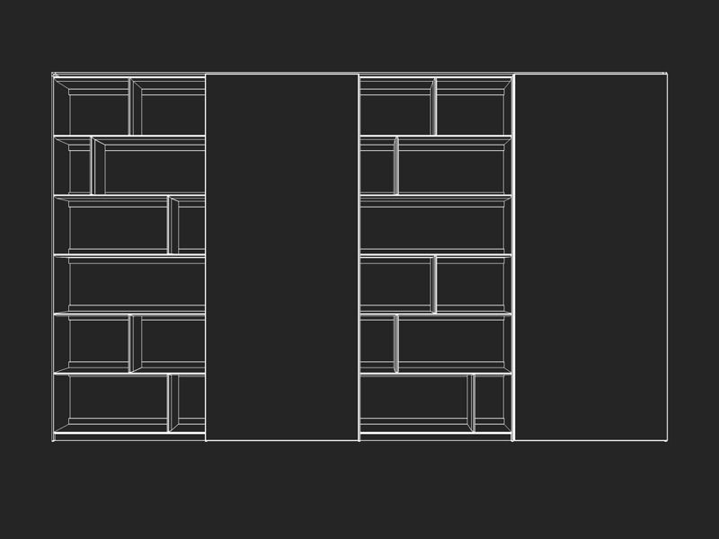 B and B Bookcase 3D model_4