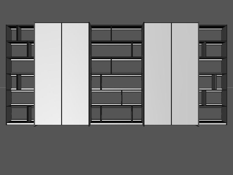 B and B bookcase 19 with books   3D model_5