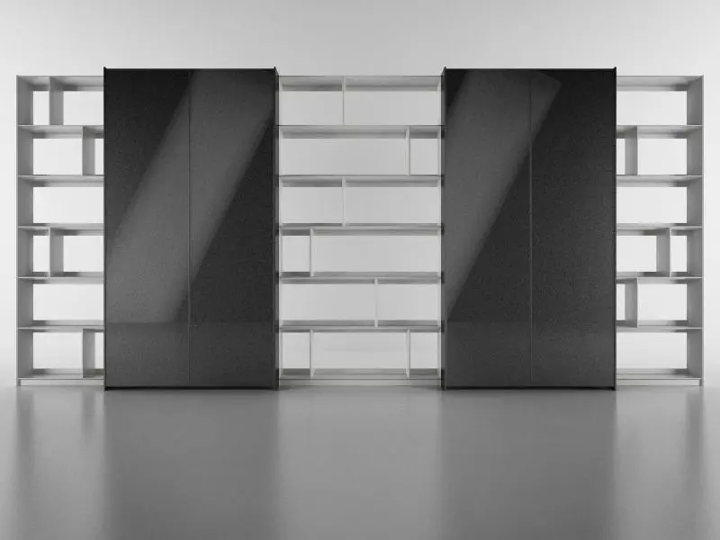 B and B bookcase 19 with books   3D model_0