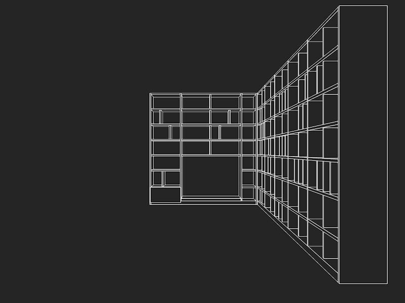 Molteni 505 7 with books   3D model_1