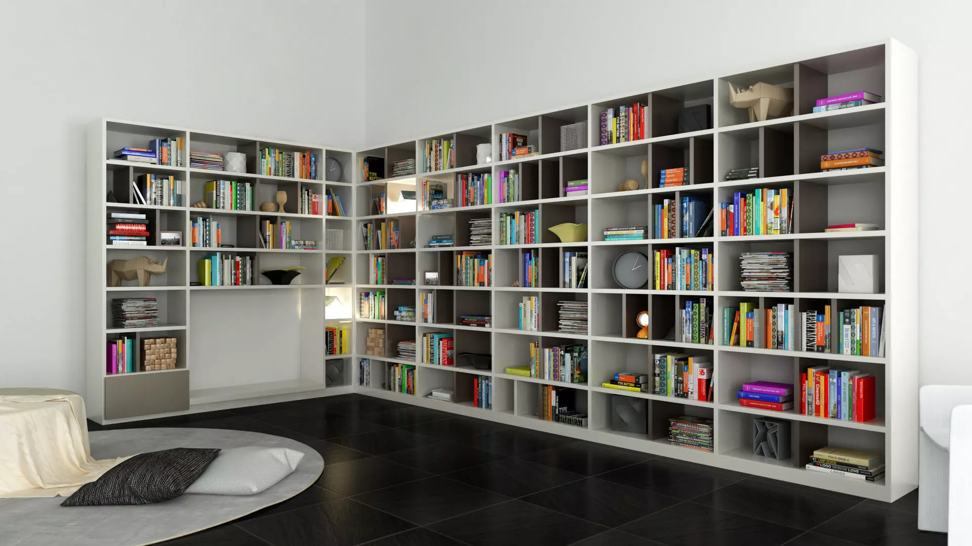 Molteni 505 7 with books   3D model_0