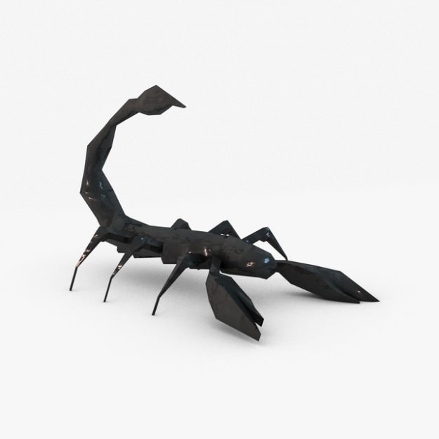 Low poly scorpion 3D model_3