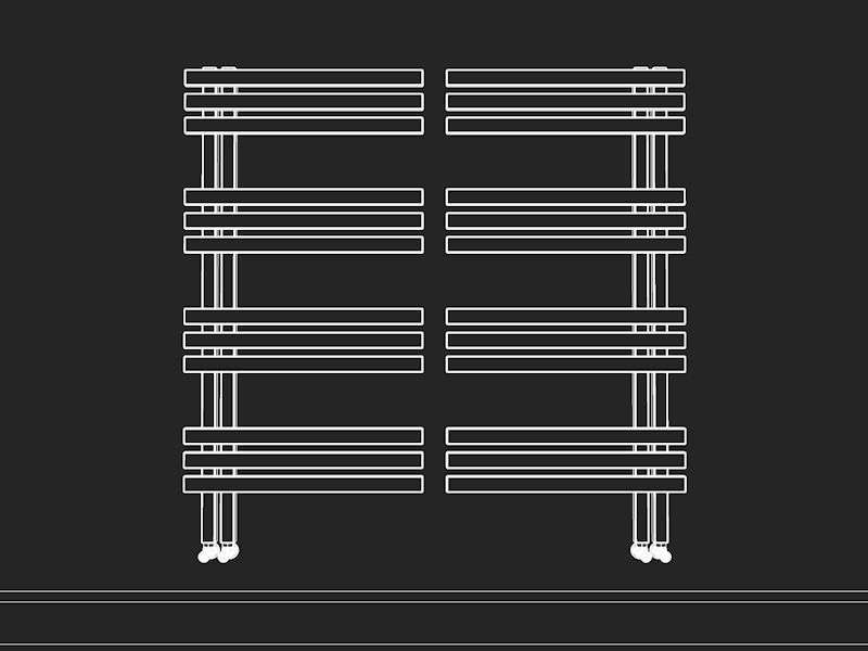 Heated towel rails N82 3D model_3