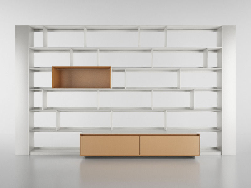 B and B Bookcase 3D model_2