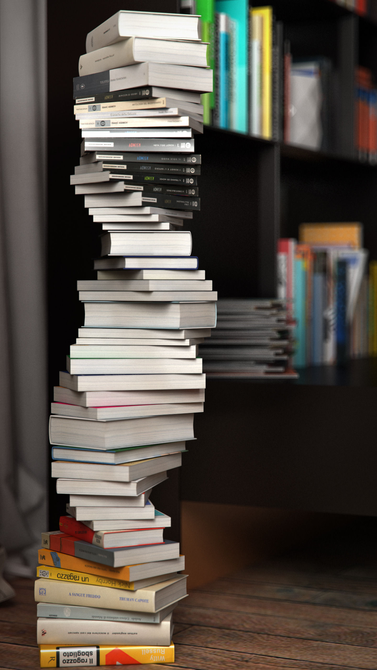 Novel collection books 3D model_4