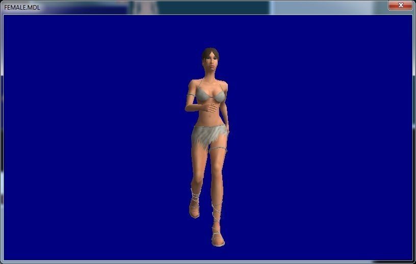 girl woman game ready 3d model female character main player Low-poly 3D model_7