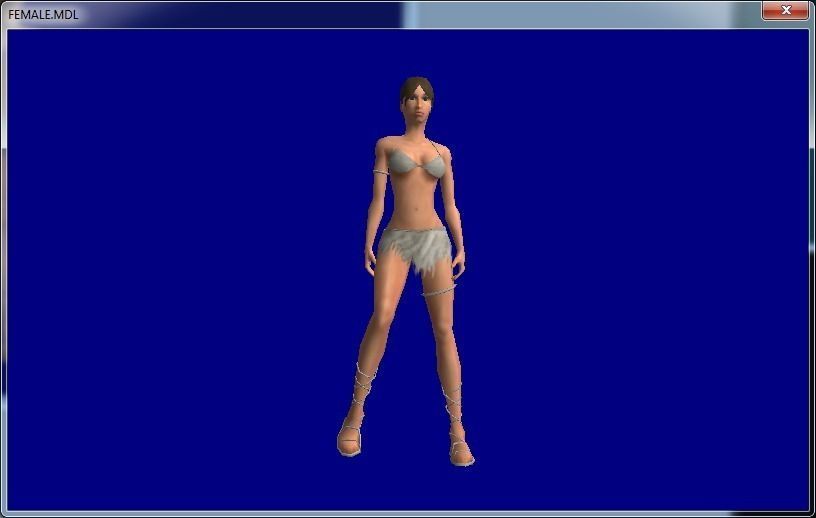 girl woman game ready 3d model female character main player Low-poly 3D model_1