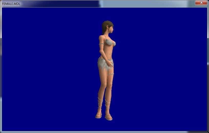 girl woman game ready 3d model female character main player Low-poly 3D model_5