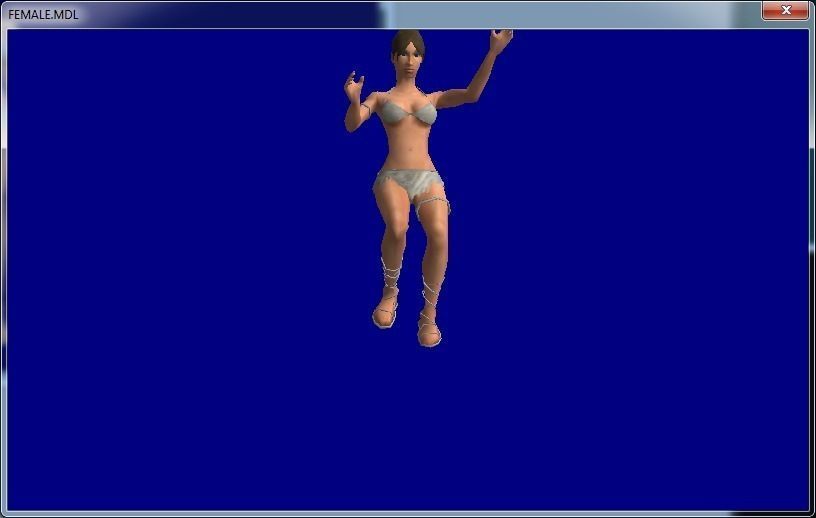 girl woman game ready 3d model female character main player Low-poly 3D model_3