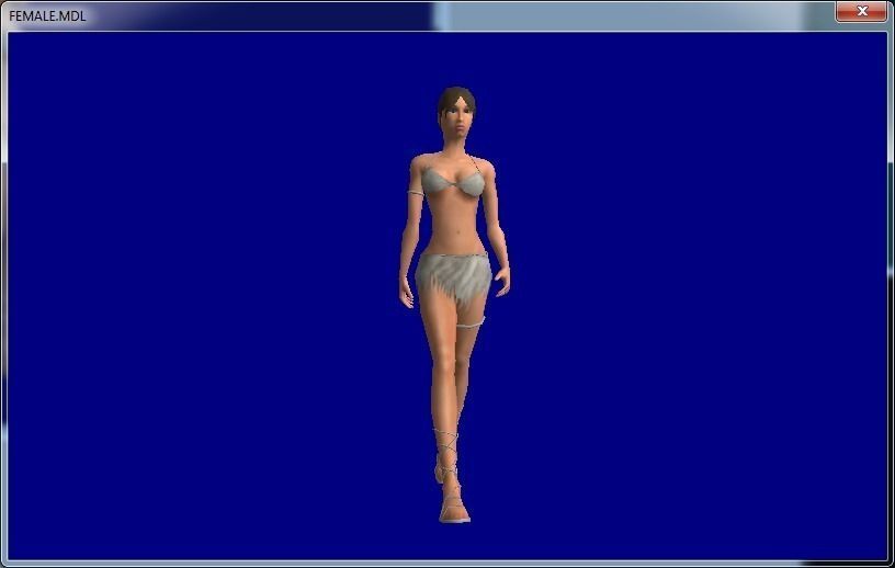 girl woman game ready 3d model female character main player Low-poly 3D model_2