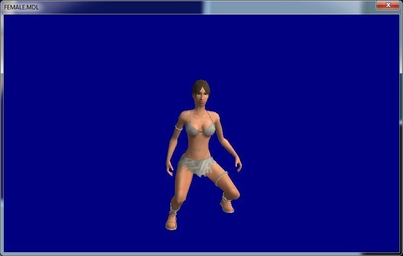 girl woman game ready 3d model female character main player Low-poly 3D model_4
