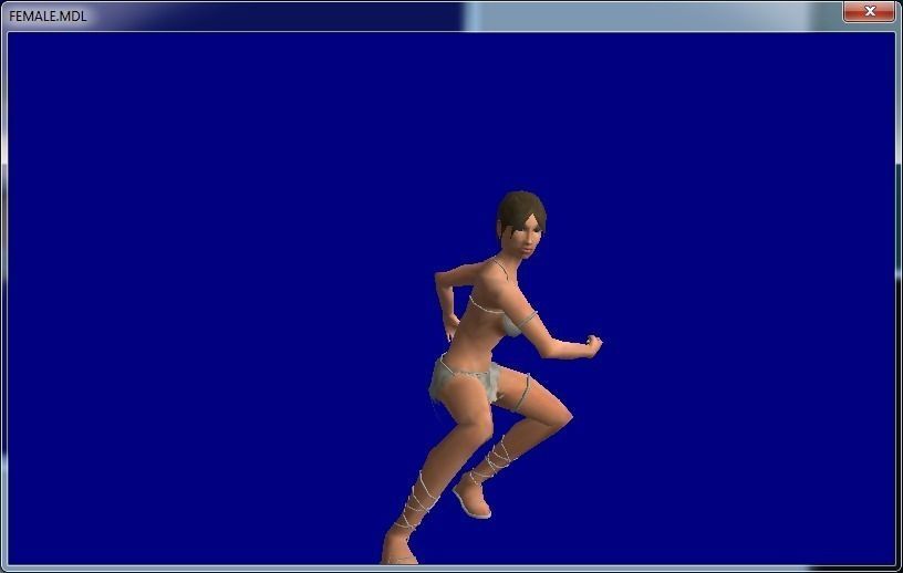 girl woman game ready 3d model female character main player Low-poly 3D model_0