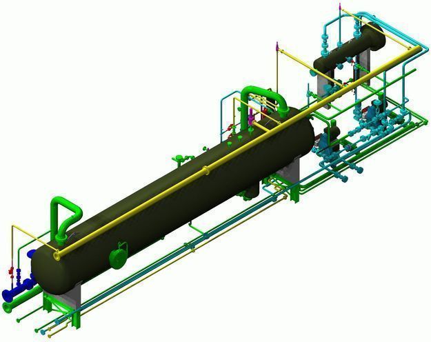 Horizontal Inlet Separator Package 3D model_2