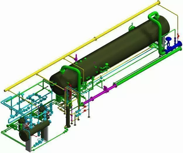 Horizontal Inlet Separator Package 3D model_0