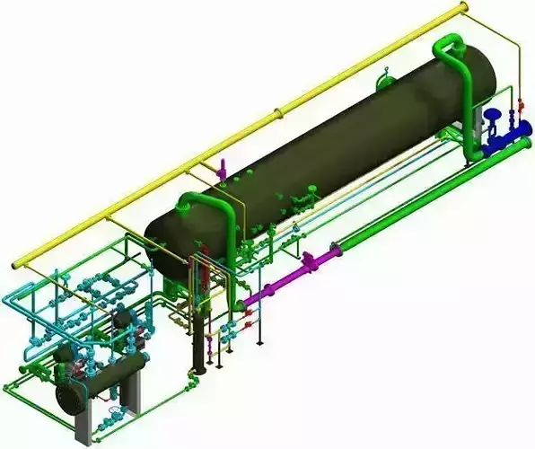Horizontal Inlet Separator Package 3D model