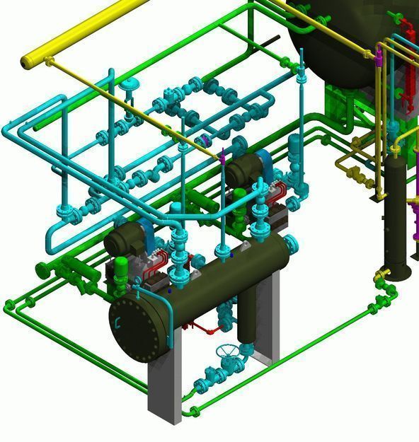 Horizontal Inlet Separator Package 3D model_3