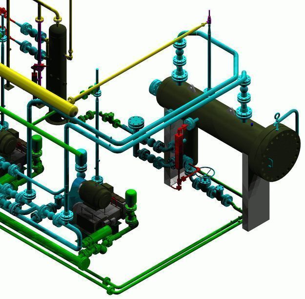 Horizontal Inlet Separator Package 3D model_6