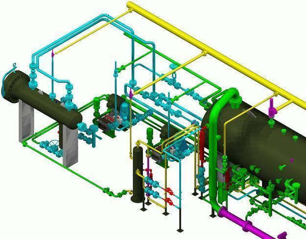 Horizontal Inlet Separator Package 3D model_4