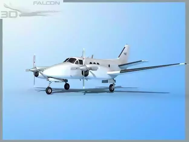 Falcon3D E90 King Air Bare Metal