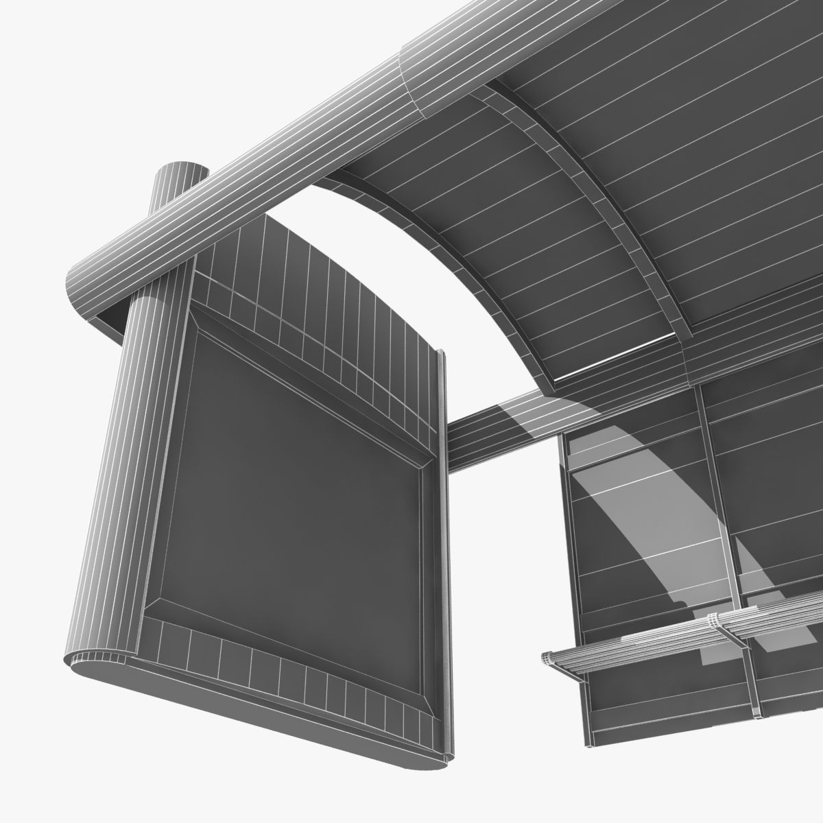 Bus stop 3D model_11