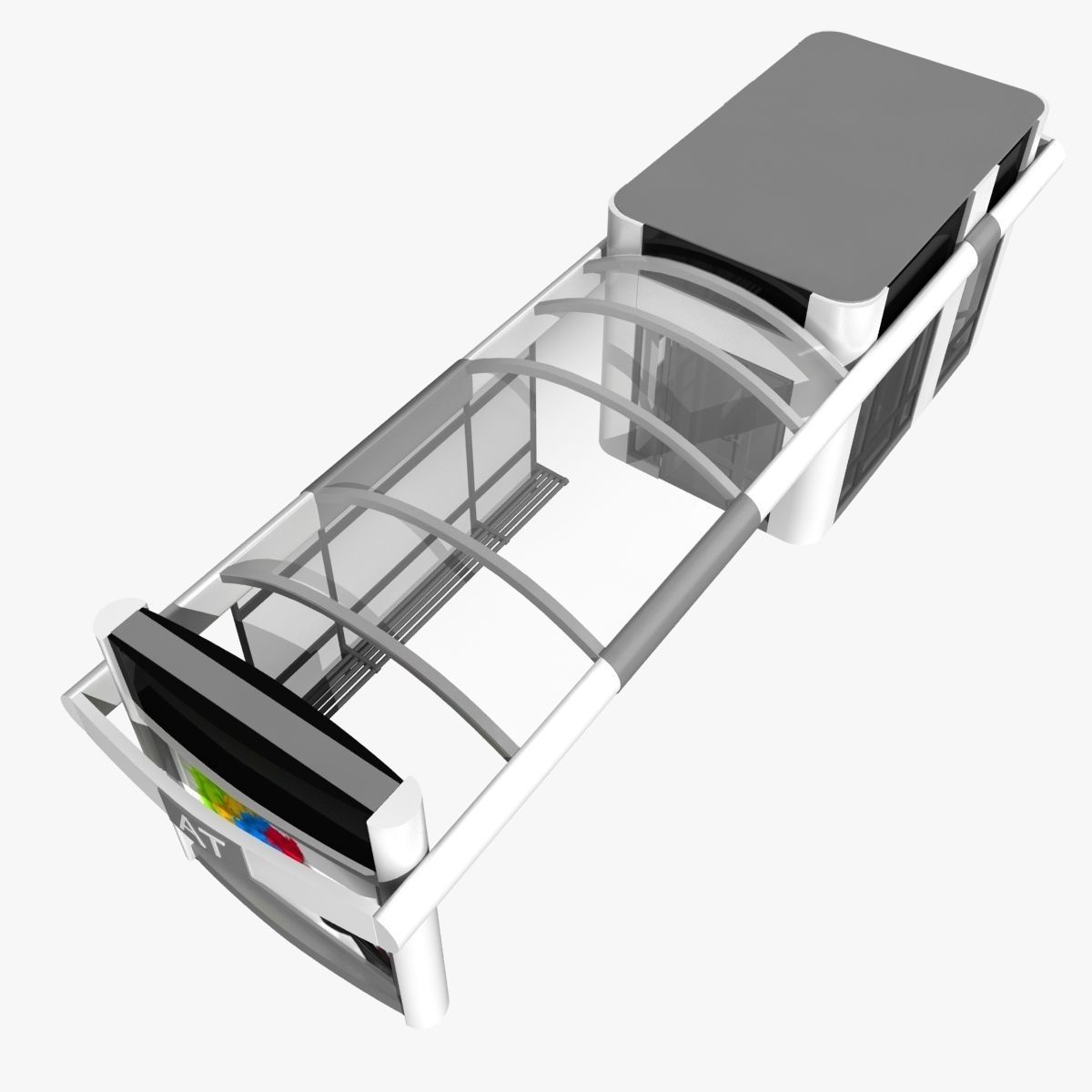 Bus stop 3D model_2