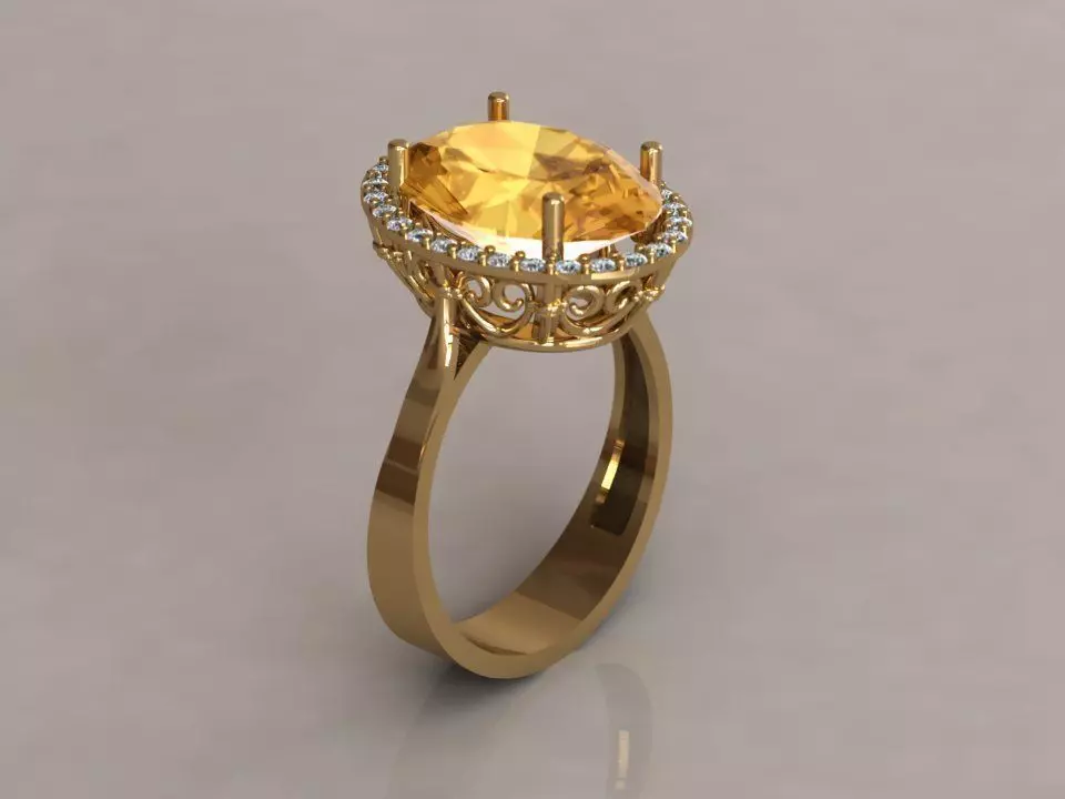 Ring fancy 3D print model_0