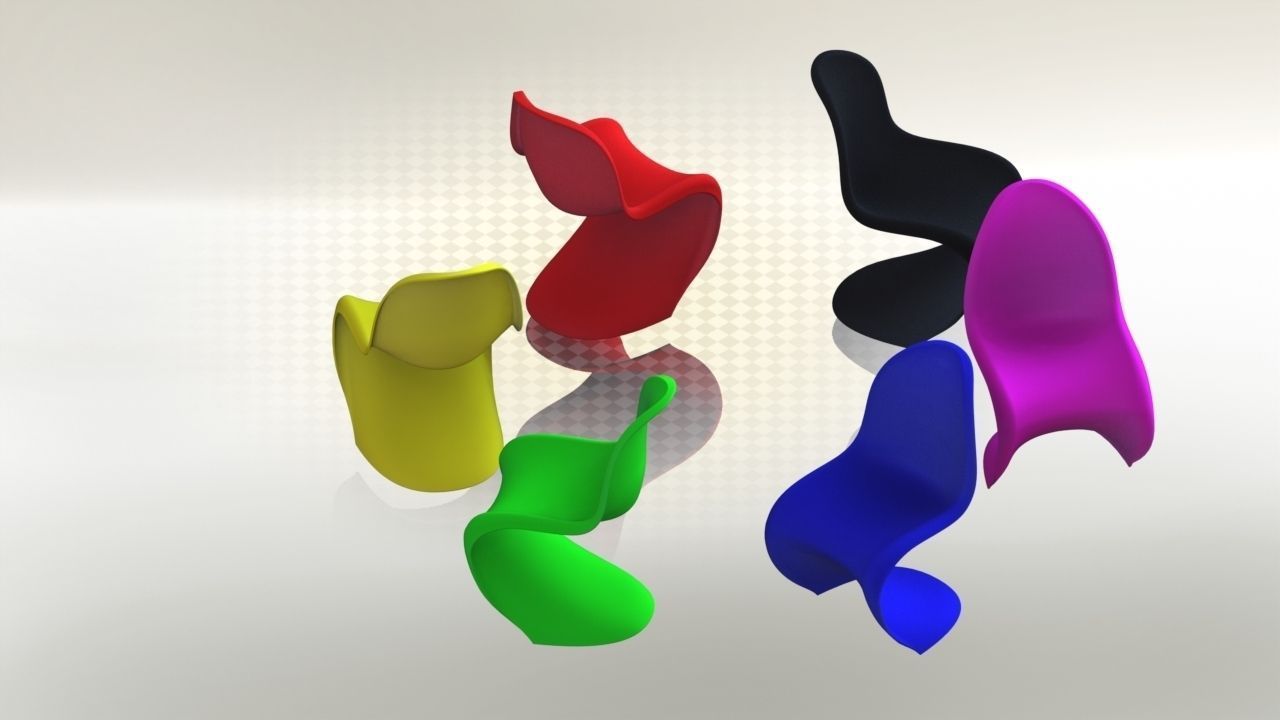 Panton Chair 3D print model_4