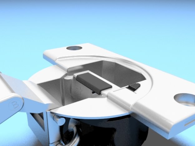 Door Hinge 3D model_4