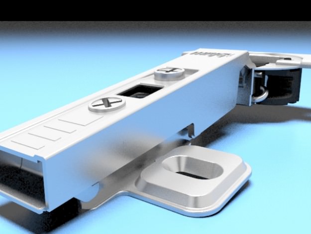 Door Hinge 3D model_3