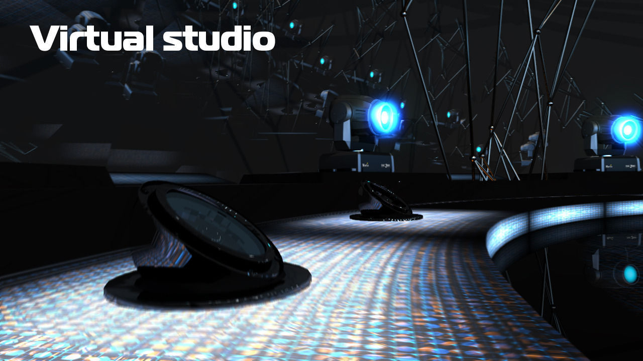 Virtual tv studio 3D model_4