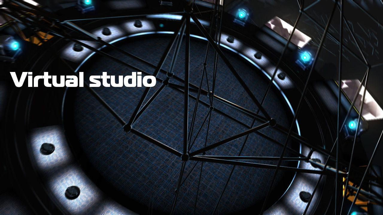 Virtual tv studio 3D model_3