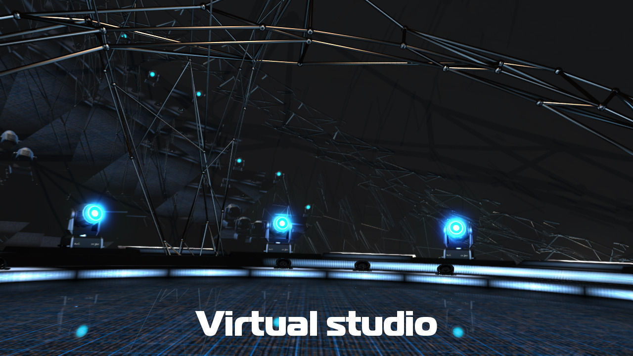 Virtual tv studio 3D model_2
