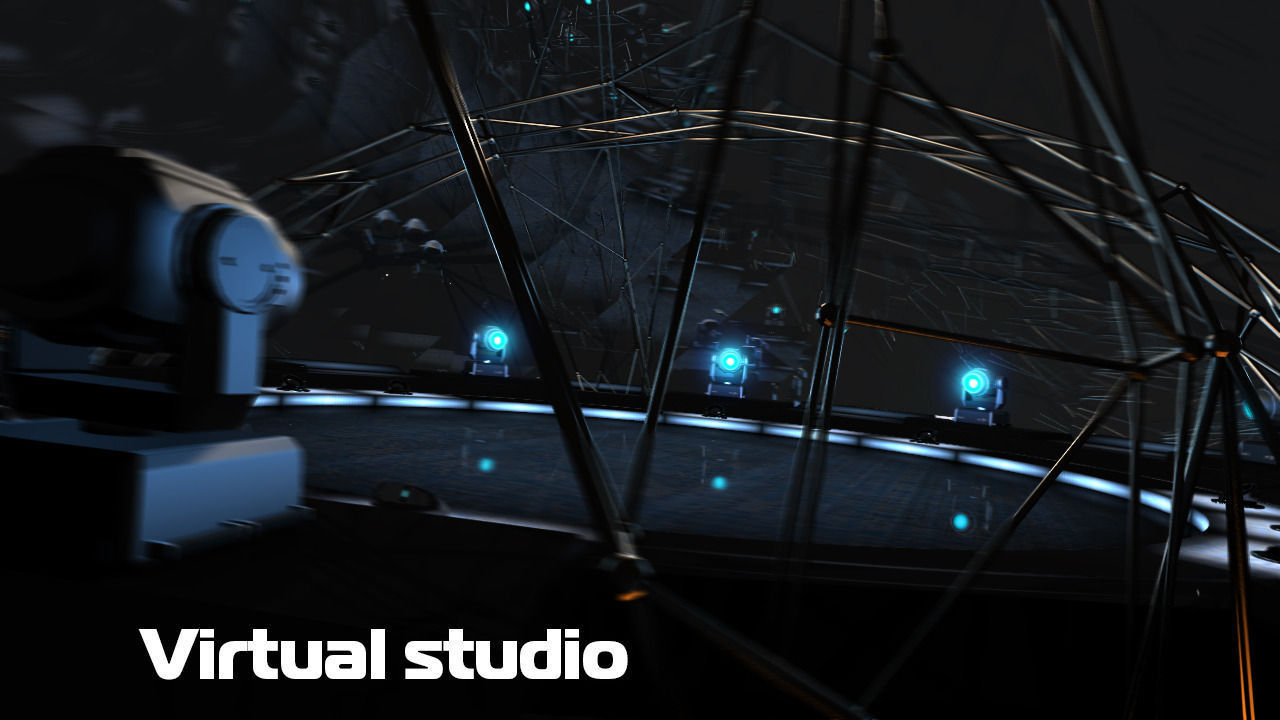 Virtual tv studio 3D model_1