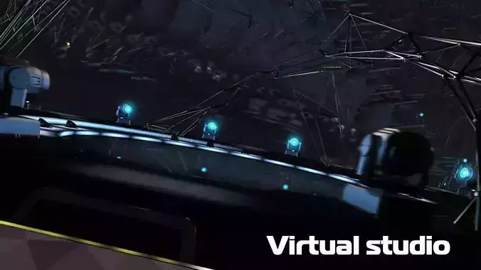 Virtual tv studio 3D model