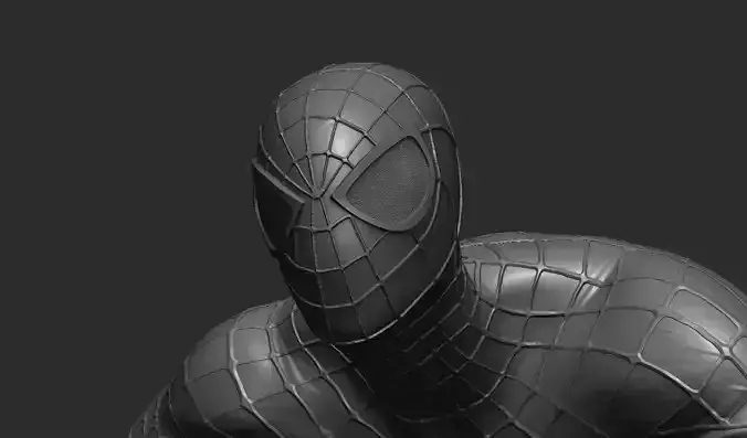 Spider-man Model spider man crouching on table 3D model