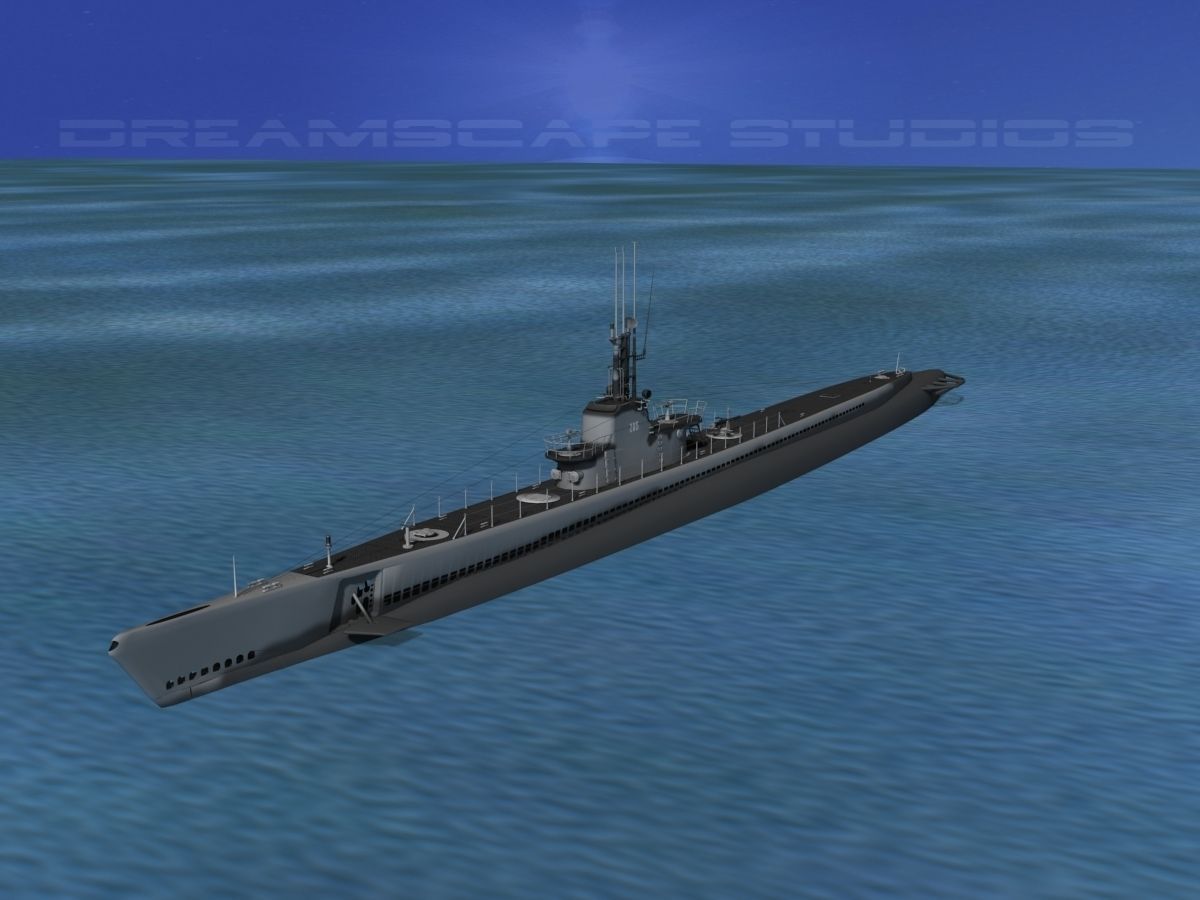 Balao Class Submarine SS285 USS Balao VHP 3D model_15