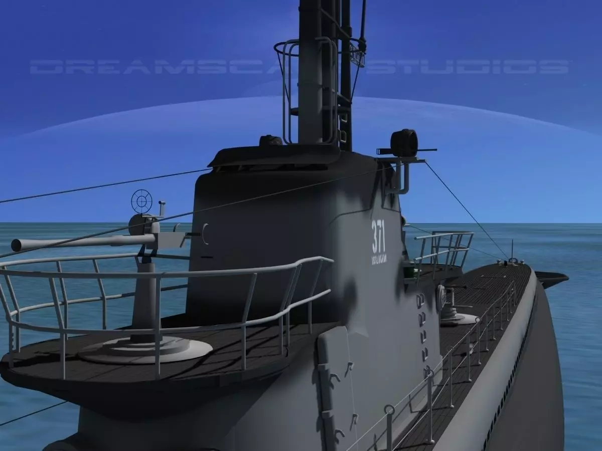 Balao Class Submarine SS285 USS Balao VHP 3D model_0