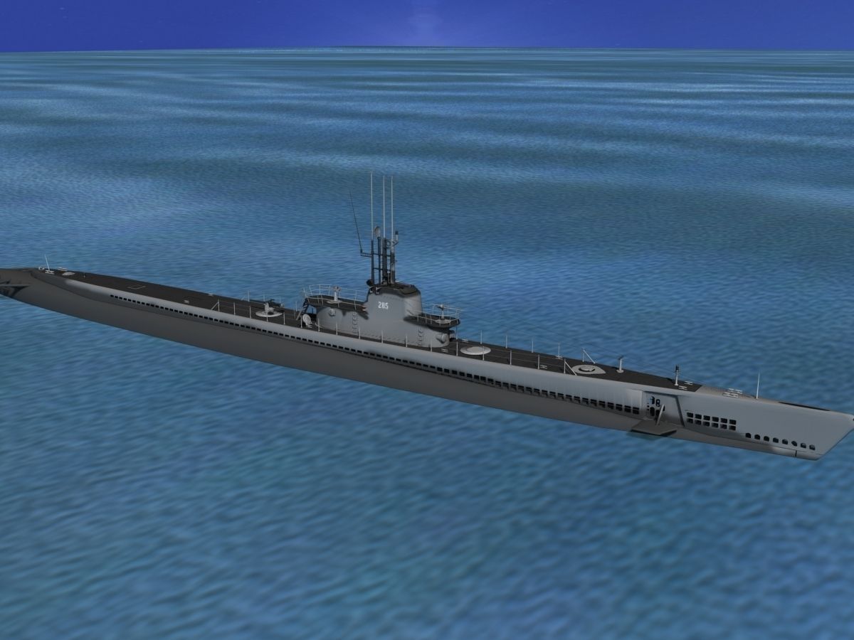 Balao Class Submarine SS285 USS Balao VHP 3D model_17