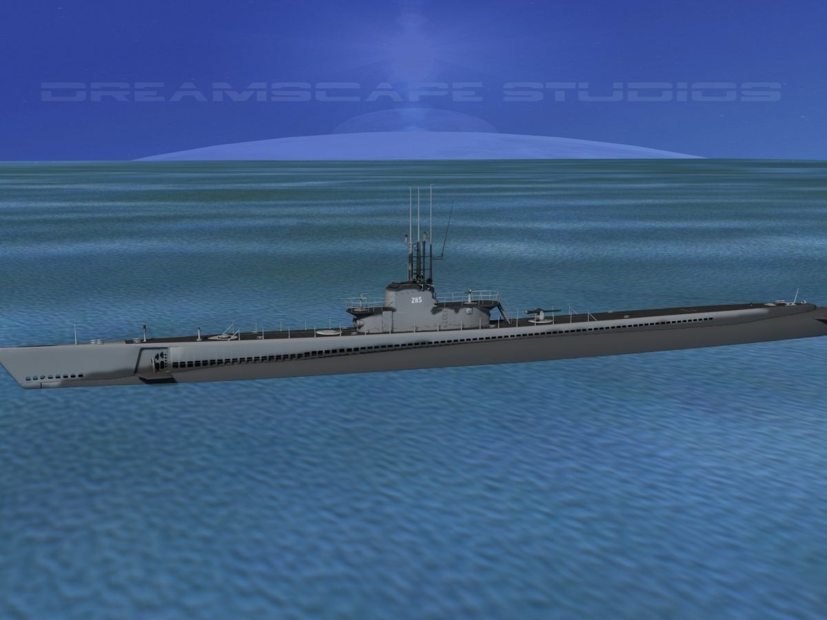 Balao Class Submarine SS285 USS Balao VHP 3D model_14