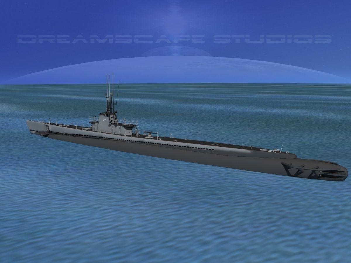 Balao Class Submarine SS285 USS Balao VHP 3D model_12