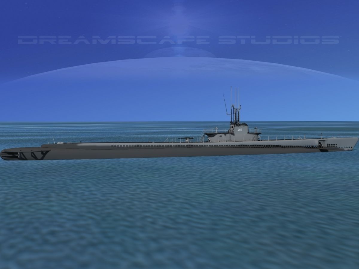 Balao Class Submarine SS285 USS Balao VHP 3D model_2