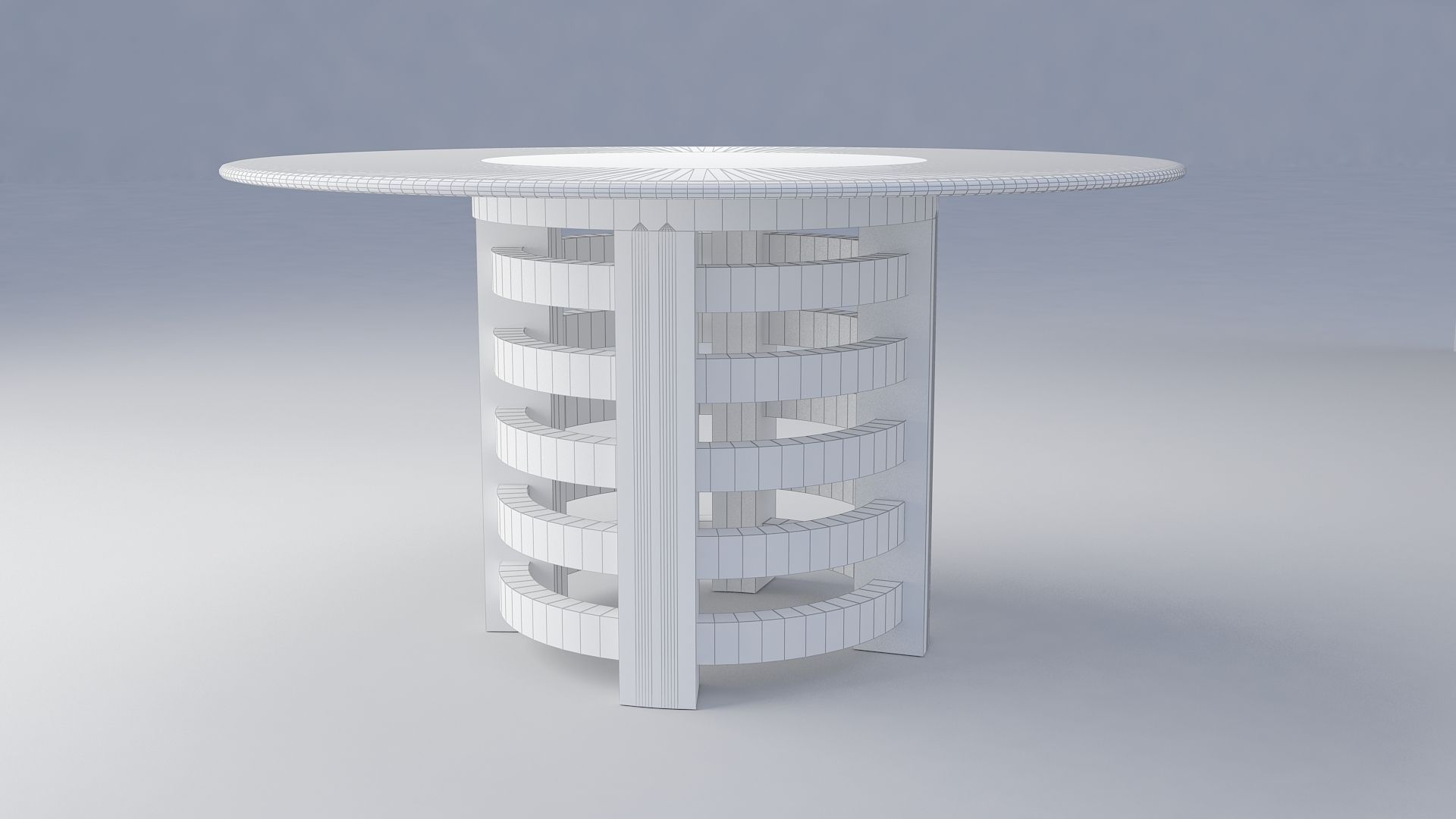 5 Rings Table 3D model_3