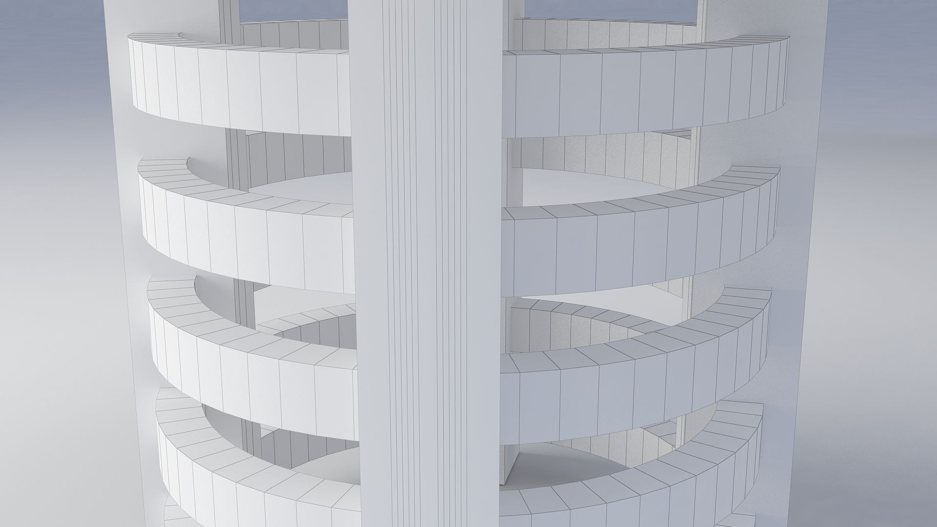 5 Rings Table 3D model_5