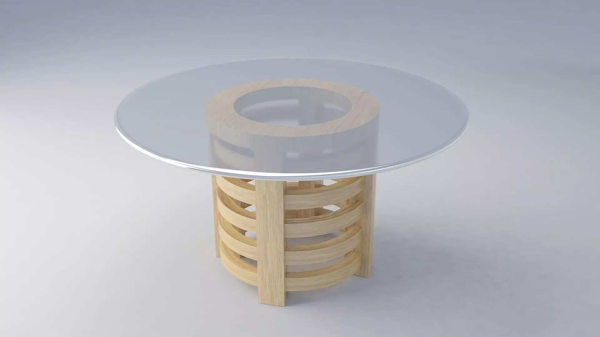 5 Rings Table 3D model_0
