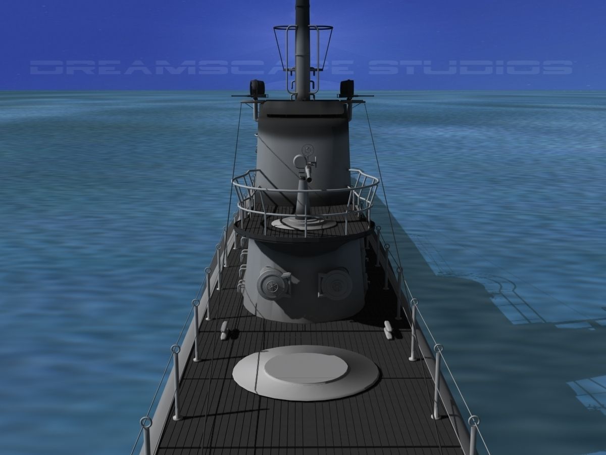 Balao Class Submarine SS297 USS Ling VHP 3D model_3